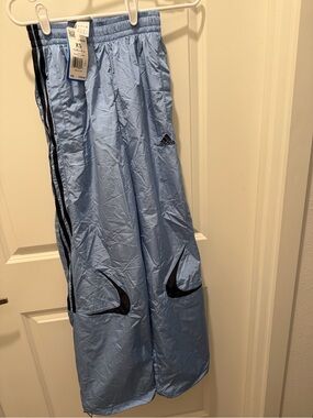 adidas Light Blue Track Pants with Black Accents
